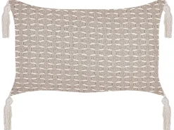 Sale Beliani Set di 2 cuscini HAKONE Tortora Trama geometrica Beige