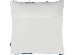 Sale Beliani Set di 2 cuscini HAZEL Cotone 45 x 45 cm Bianco Trama geometrica Bianco Blu