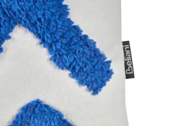 Sale Beliani Set di 2 cuscini HAZEL Cotone 45 x 45 cm Bianco Trama geometrica Bianco Blu