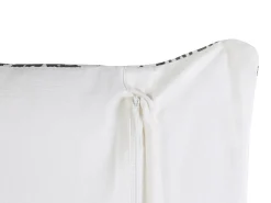 Discount Beliani Set di 2 cuscini HAZRO Cotone 45 x 45 cm Nero Trama geometrica Bianco Nero