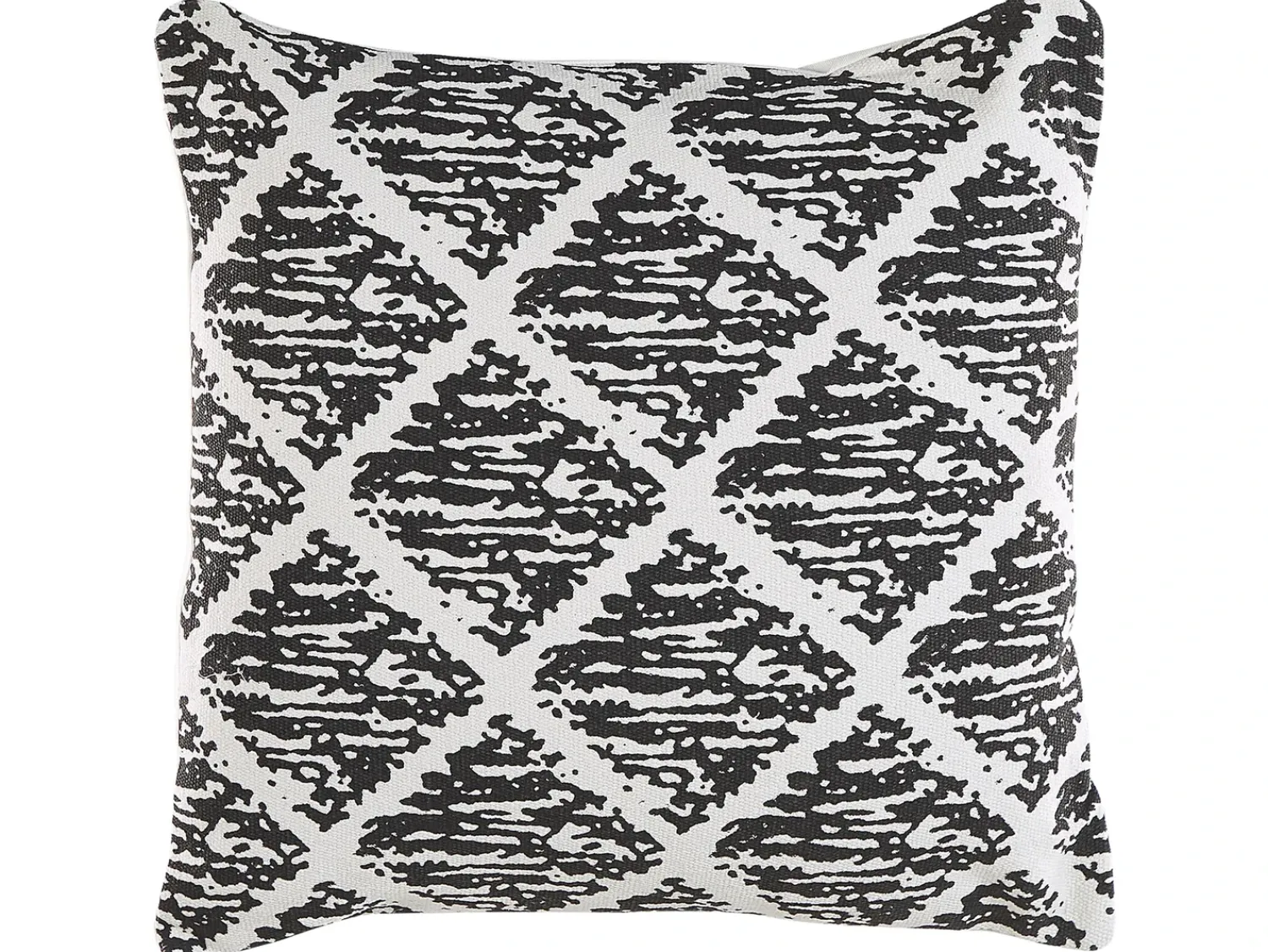 Discount Beliani Set di 2 cuscini HAZRO Cotone 45 x 45 cm Nero Trama geometrica Bianco Nero