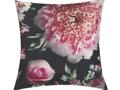 Online Beliani Set di 2 cuscini HEDERA 45 x 45 cm Nero Trama floreale Bianco Rosa Verde Nero