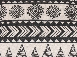 Hot Beliani Set di 2 cuscini HENTEPE Cotone 45 x 45 cm Nero Trama geometrica Beige Nero