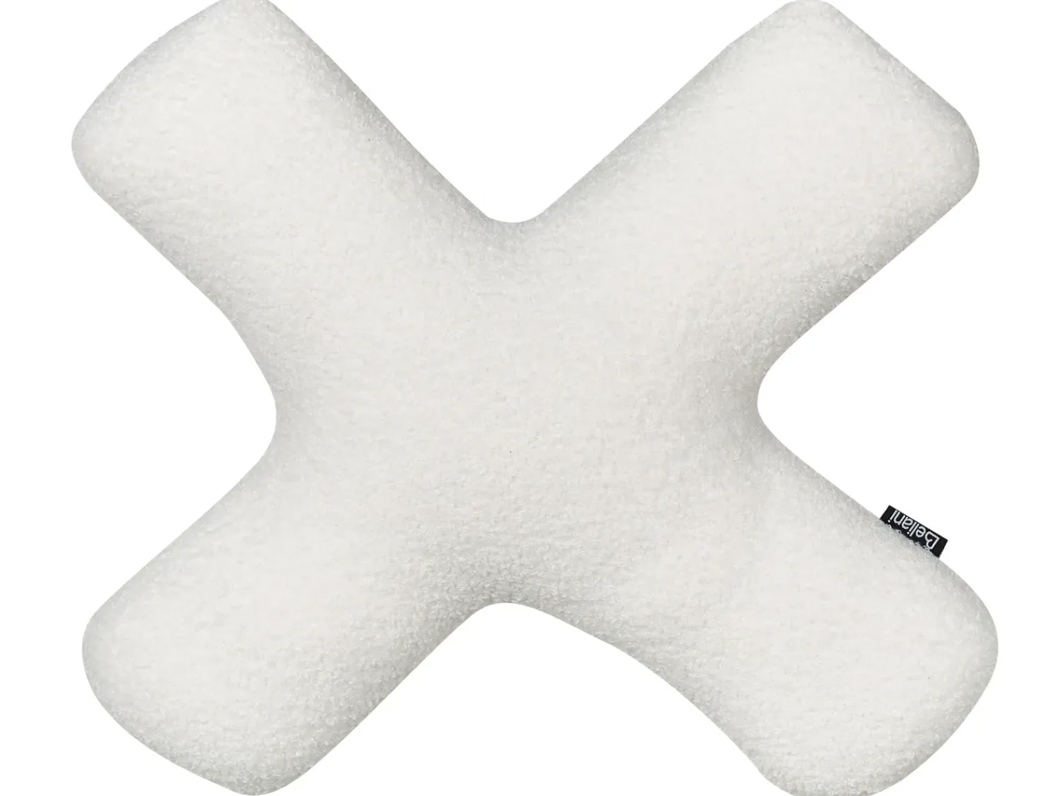 Hot Beliani Set di 2 cuscini HESPERIS Bouclé sporco Tinta unita Bianco