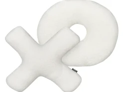 Hot Beliani Set di 2 cuscini HESPERIS Bouclé sporco Tinta unita Bianco