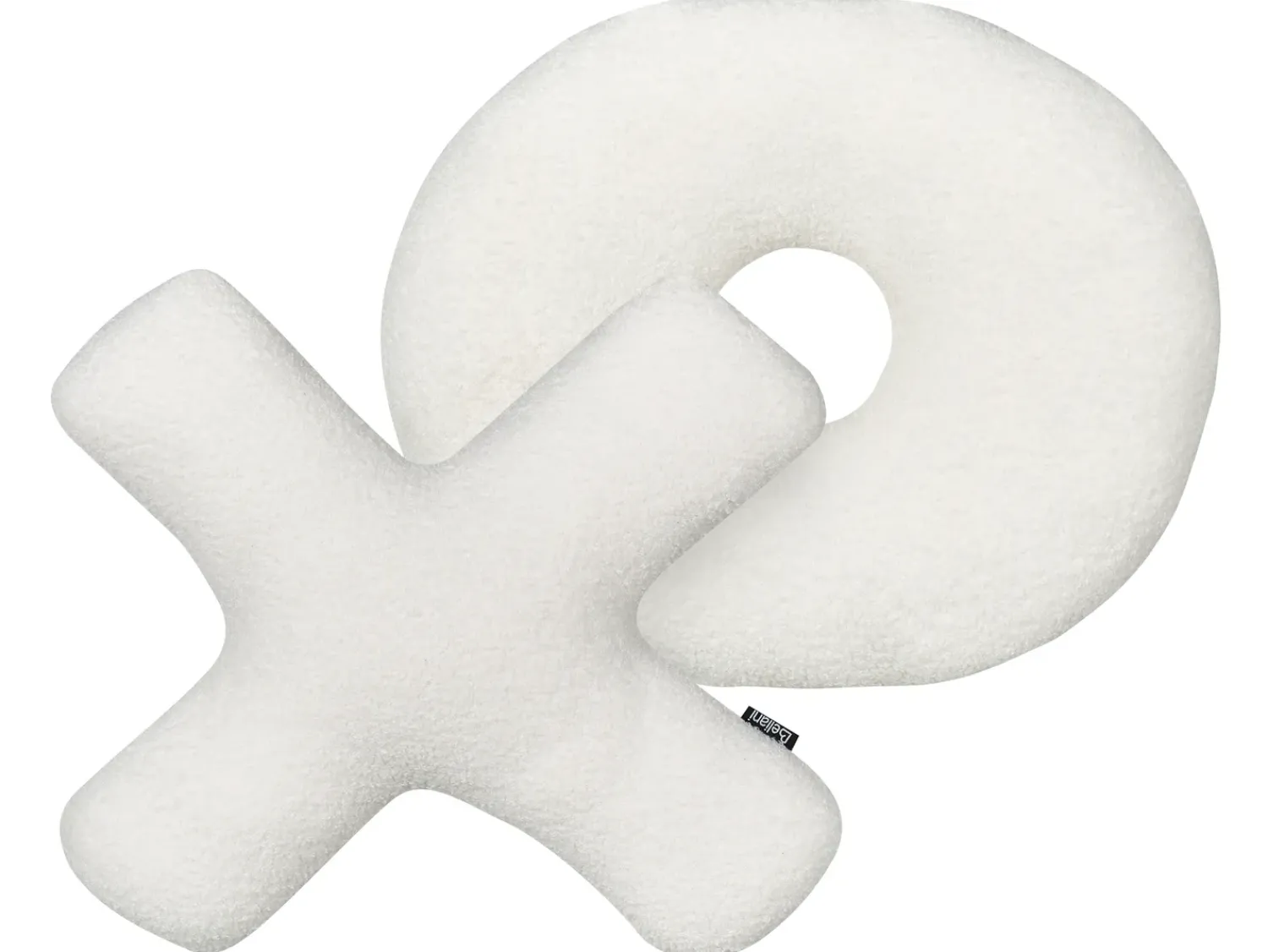 Hot Beliani Set di 2 cuscini HESPERIS Bouclé sporco Tinta unita Bianco