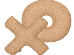 Outlet Beliani Set di 2 cuscini HESPERIS Bouclé chiaro Tinta unita Marrone