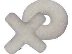 New Beliani Set di 2 cuscini HESPERIS Bouclé chiaro Tinta unita Grigio
