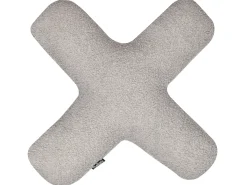 New Beliani Set di 2 cuscini HESPERIS Bouclé chiaro Tinta unita Grigio