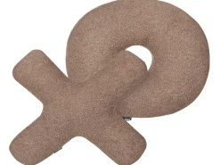 New Beliani Set di 2 cuscini HESPERIS Bouclé Tinta unita Marrone