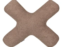 New Beliani Set di 2 cuscini HESPERIS Bouclé Tinta unita Marrone