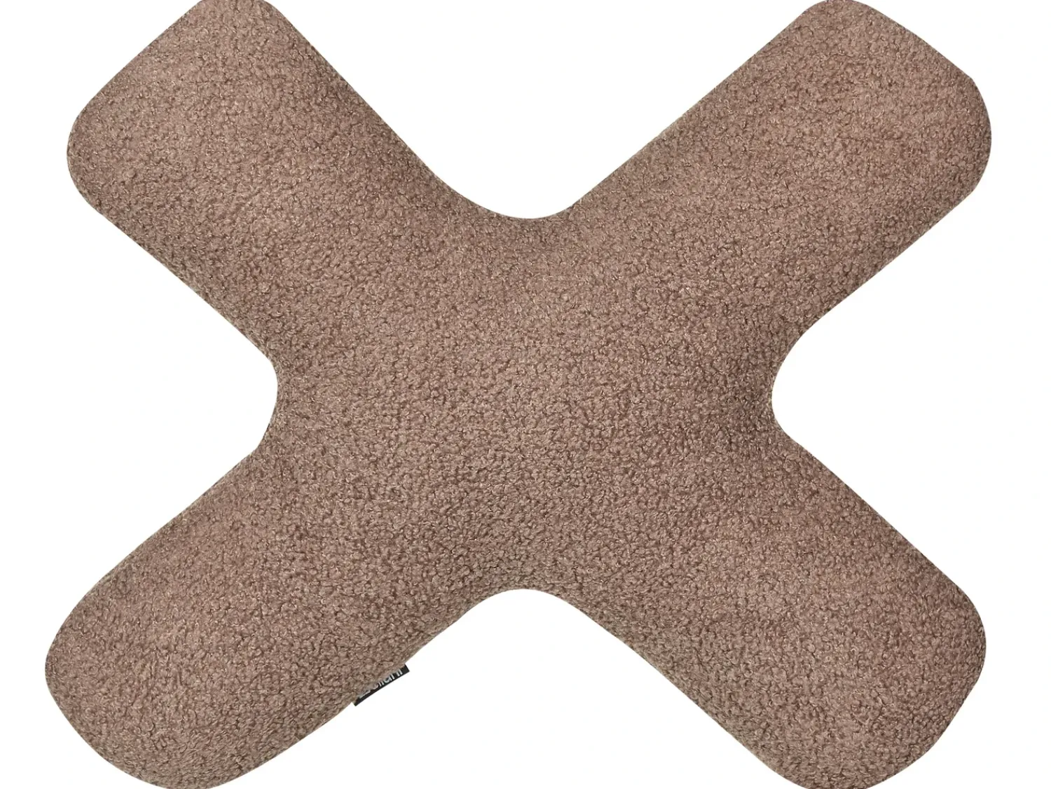 New Beliani Set di 2 cuscini HESPERIS Bouclé Tinta unita Marrone