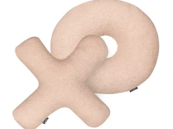 Outlet Beliani Set di 2 cuscini HESPERIS Bouclé pastello Tinta unita Rosa
