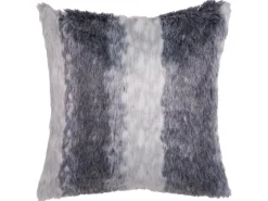 Sale Beliani Set di 2 cuscini HORDEUM Finta pelliccia 45 x 45 cm Grigio A strisce Marrone