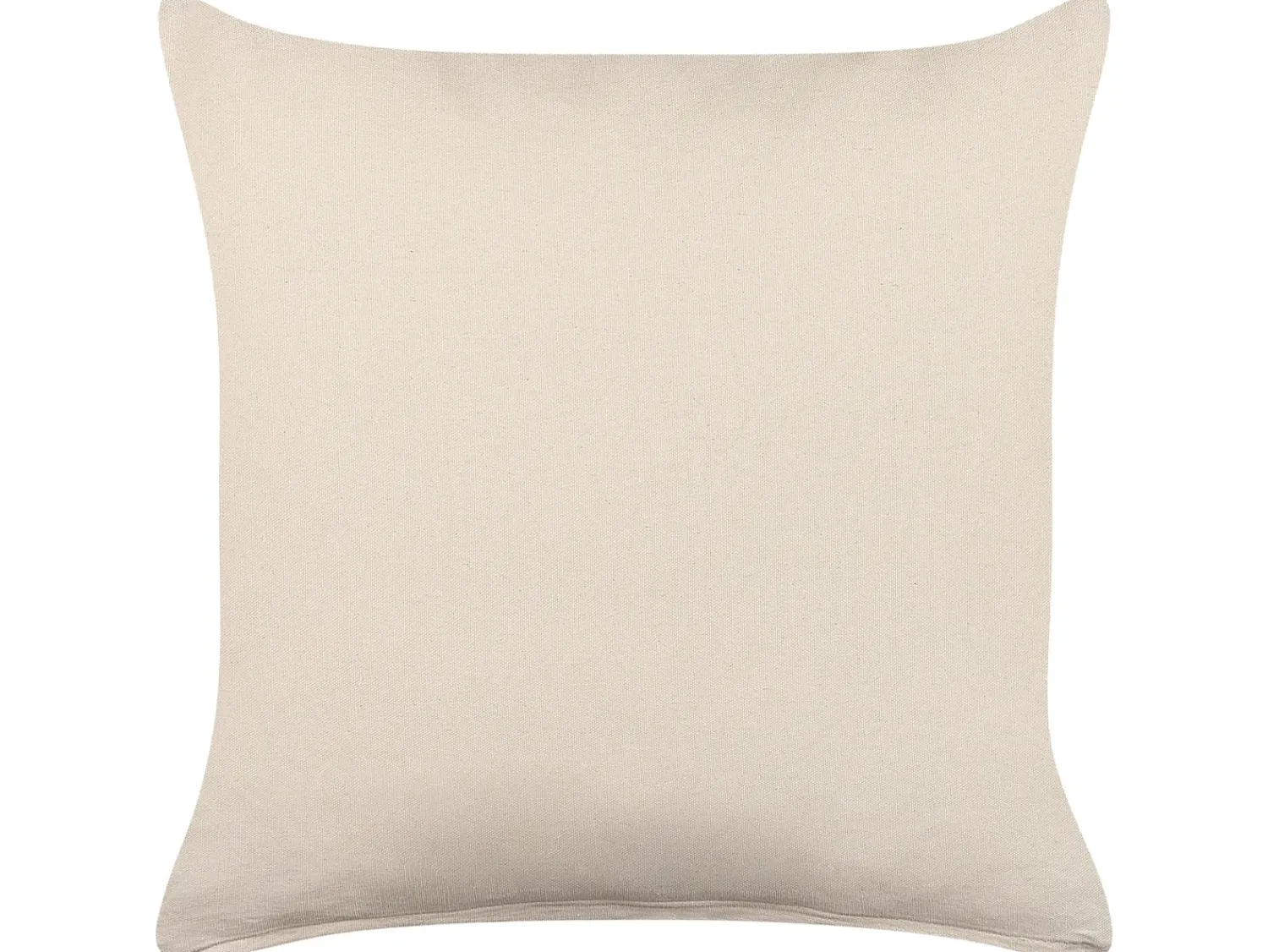 New Beliani Set di 2 cuscini HOWEA Cotone 45 x 45 cm Beige Trama geometrica Beige Nero