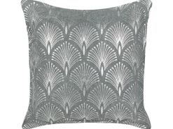 Discount Beliani Set di 2 cuscini HOYA Cotone 45 x 45 cm Grigio Trama geometrica Argento Grigio