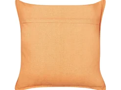 Beliani Set di 2 cuscini HOYA Cotone 45 x 45 cm Arancione Trama geometrica Arancione Oro