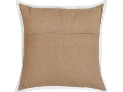 Online Beliani Set di 2 cuscini IANTHE Cotone 45 x 45 cm Marrone Tinta unita Bianco Marrone