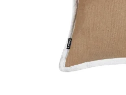 Online Beliani Set di 2 cuscini IANTHE Cotone 45 x 45 cm Marrone Tinta unita Bianco Marrone