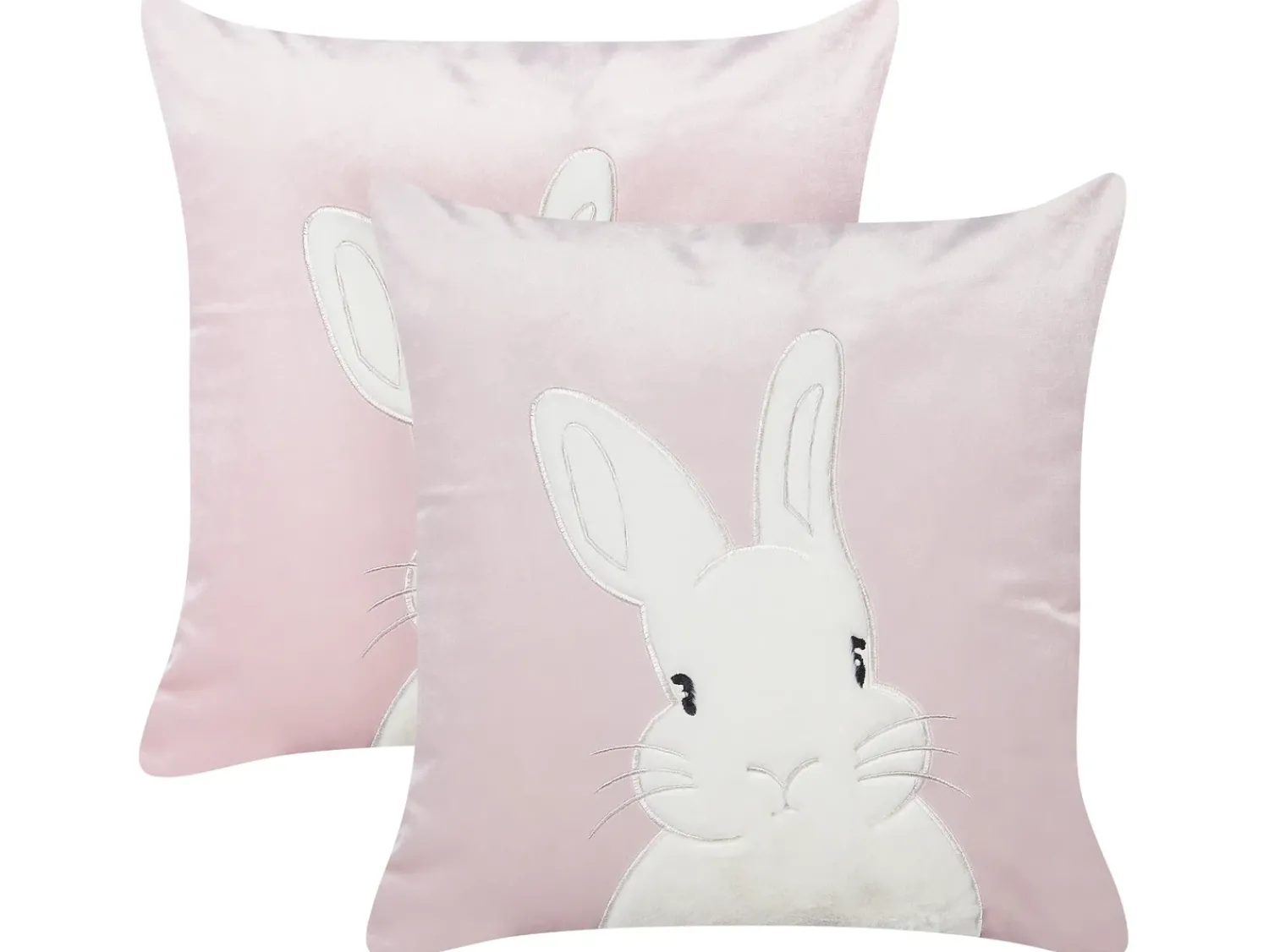 Outlet Beliani Set di 2 cuscini IBERIS Velluto 45 x 45 cm Rosa