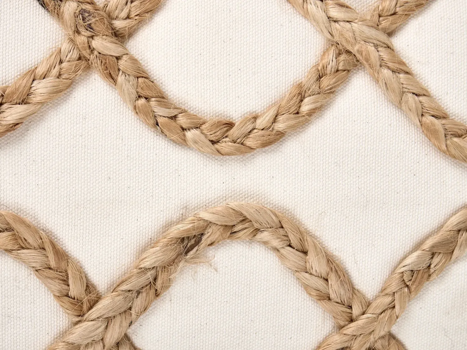 Outlet Beliani Set di 2 cuscini INCANA Cotone 30 x 50 cm Trama geometrica Beige