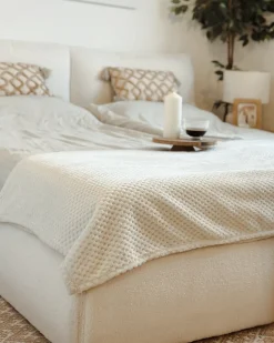 Outlet Beliani Set di 2 cuscini INCANA Cotone 30 x 50 cm Trama geometrica Beige