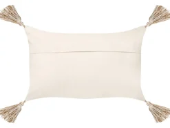 Outlet Beliani Set di 2 cuscini INCANA Cotone 30 x 50 cm Trama geometrica Beige