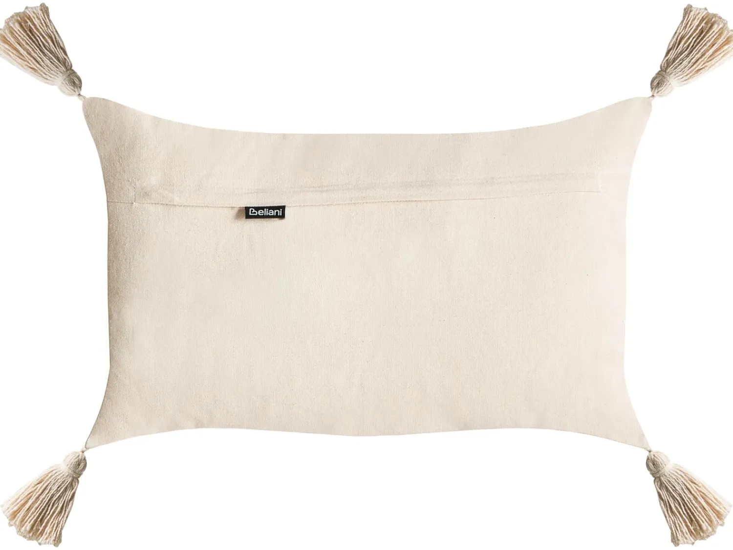 Discount Beliani Set di 2 cuscini INTSIA Cotone 30 x 50 cm 45 x 45 cm Beige chiaro Modello natalizio Bianco Beige