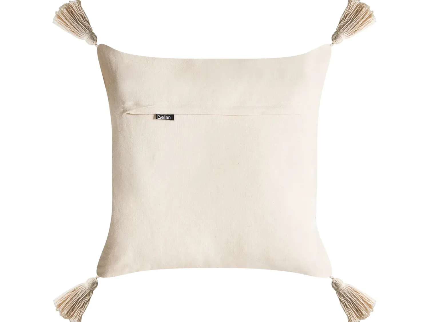 Discount Beliani Set di 2 cuscini INTSIA Cotone 30 x 50 cm 45 x 45 cm Beige chiaro Modello natalizio Bianco Beige