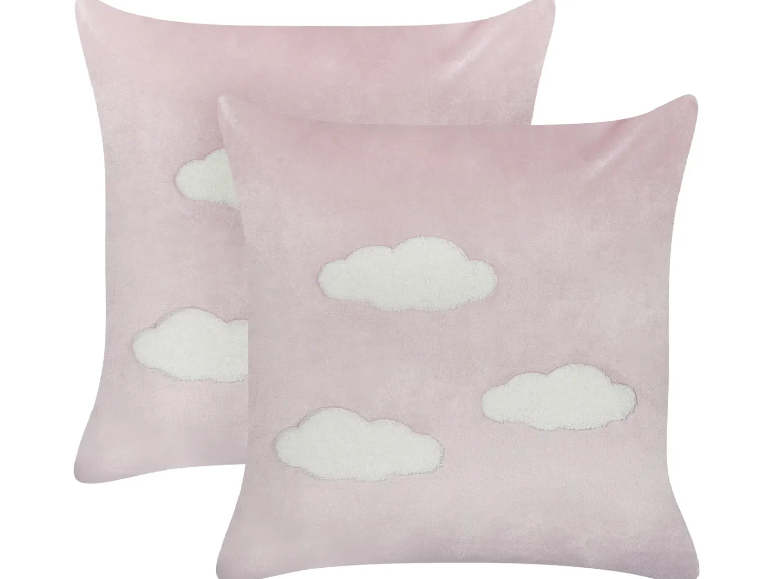 Outlet Beliani Set di 2 cuscini IPOMEA Velluto 45 x 45 cm Rosa