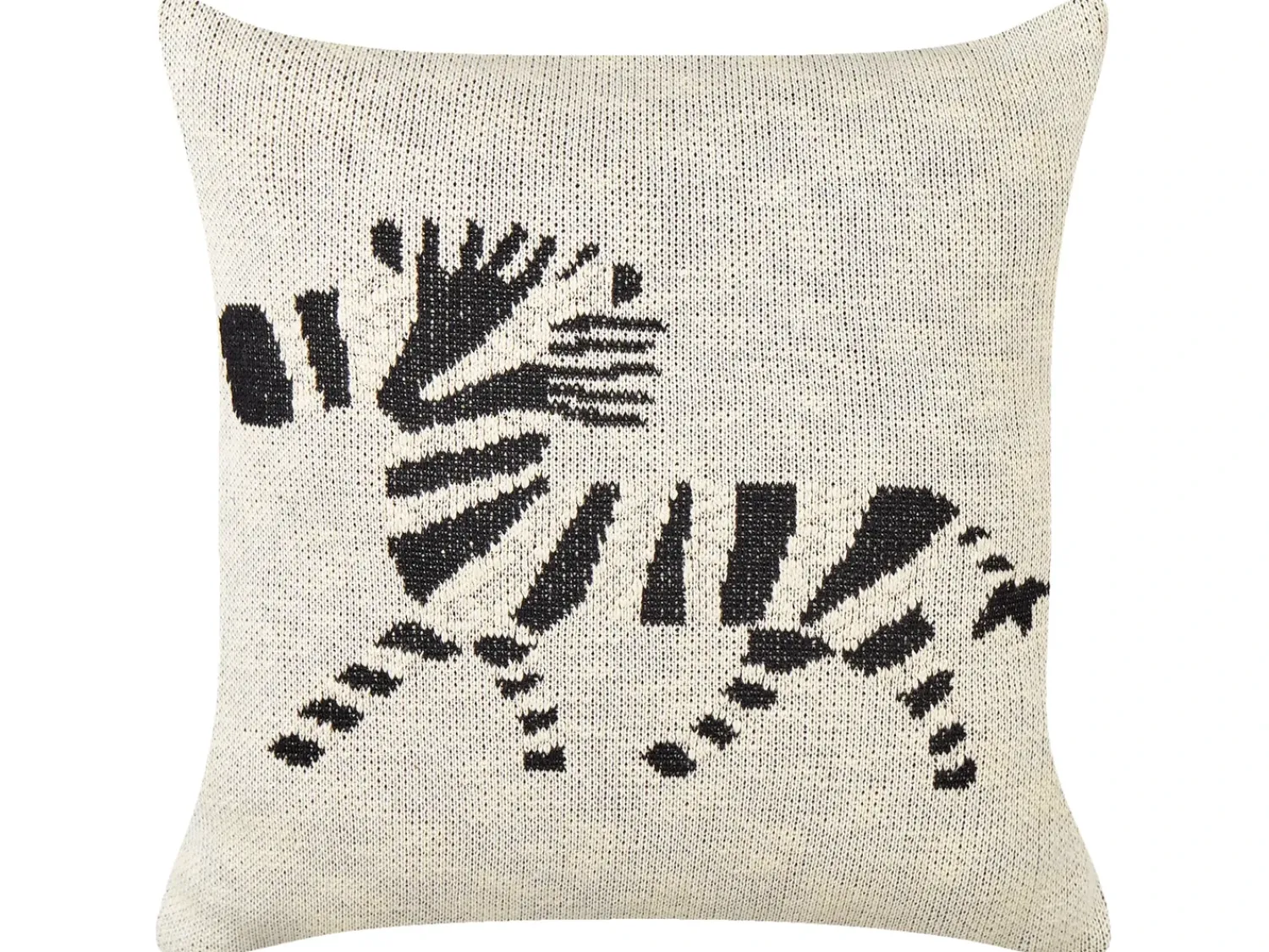 Outlet Beliani Set di 2 cuscini JABORI Cotone 45 x 45 cm Beige Beige Bianco Nero