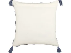 Best Beliani Set di 2 cuscini JACARANDA Cotone 45 x 45 cm Blu Trama geometrica Beige Blu