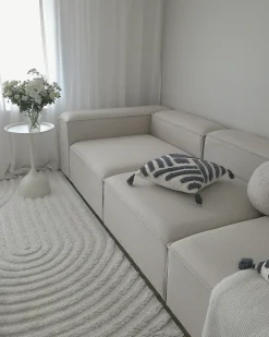 Best Beliani Set di 2 cuscini JACARANDA Cotone 45 x 45 cm Blu Trama geometrica Beige Blu
