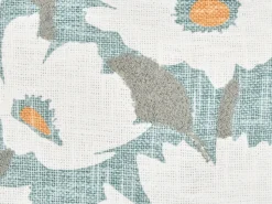 New Beliani Set di 2 cuscini JATROPHA Cotone 45 x 45 cm Azzurro Trama floreale Arancione Bianco Blu Verde