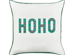 Hot Beliani Set di 2 cuscini JOYCANDY Cotone Bianco Modello natalizio Bianco Rosso Verde