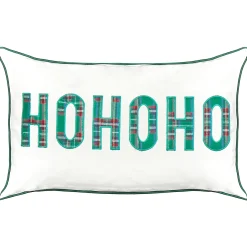 Outlet Beliani Set di 2 cuscini JOYCANDY Cotone Bianco Modello natalizio Bianco Rosso Verde