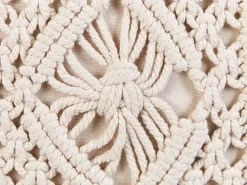 Online Beliani Set di 2 cuscini KALAM Cotone 45 x 45 cm chiaro Trama geometrica Beige