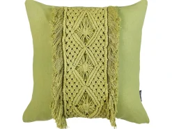 Clearance Beliani Set di 2 cuscini KALAM Cotone 45 x 45 cm Trama geometrica Verde