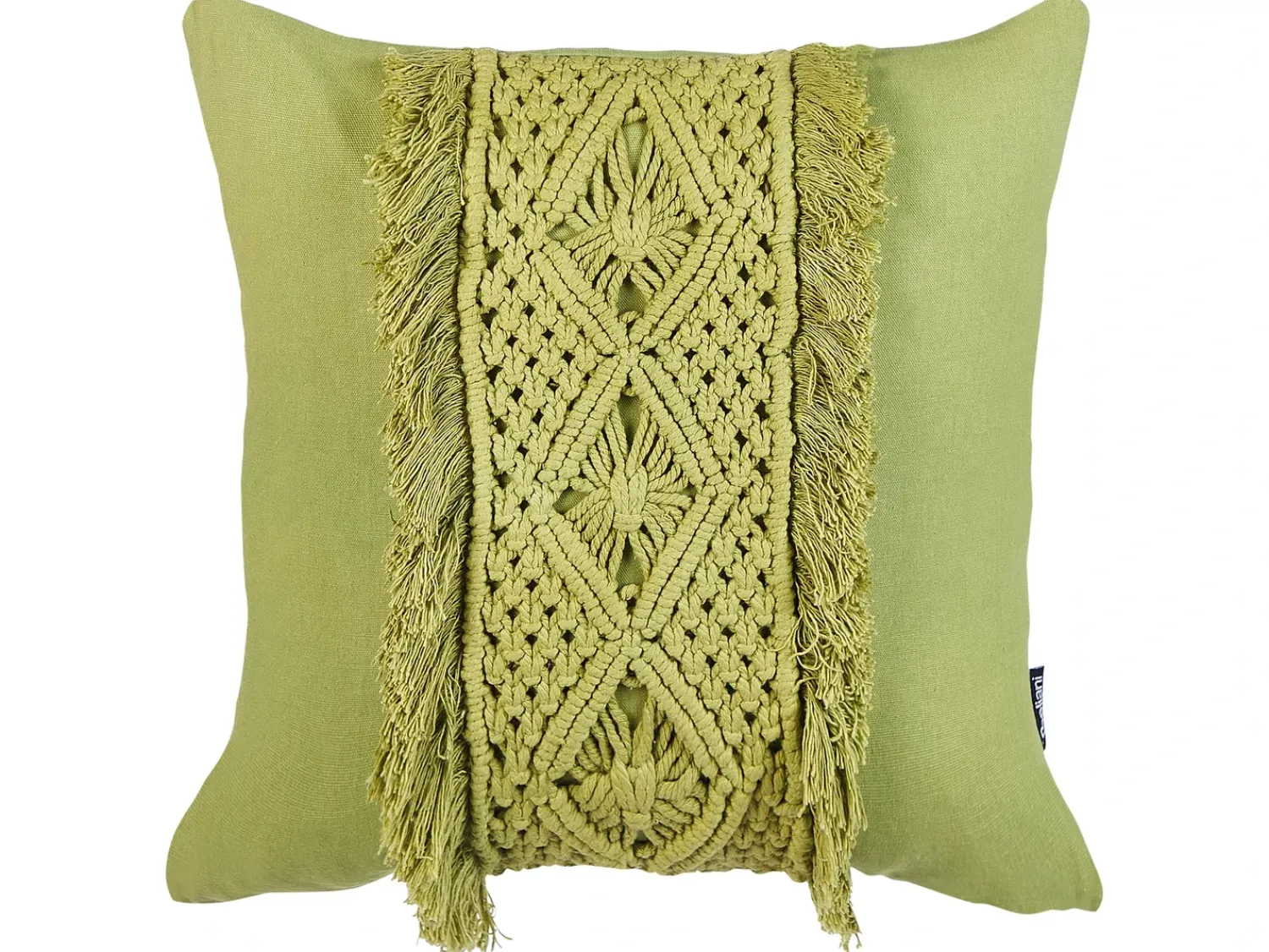 Clearance Beliani Set di 2 cuscini KALAM Cotone 45 x 45 cm Trama geometrica Verde