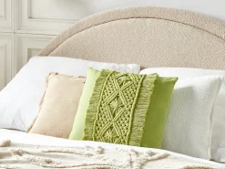 Clearance Beliani Set di 2 cuscini KALAM Cotone 45 x 45 cm Trama geometrica Verde
