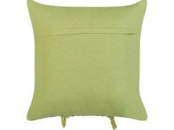 Clearance Beliani Set di 2 cuscini KALAM Cotone 45 x 45 cm Trama geometrica Verde