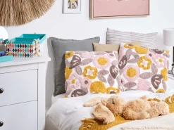 Outlet Beliani Set di 2 cuscini KANDIARO Cotone 45 x 45 cm Trama floreale Multicolore