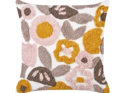 Outlet Beliani Set di 2 cuscini KANDIARO Cotone 45 x 45 cm Trama floreale Multicolore