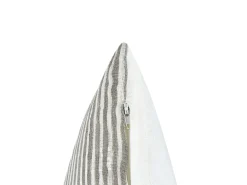Sale Beliani Set di 2 cuscini KANPAS Lino 50 x 50 cm Grigio A strisce Bianco Grigio