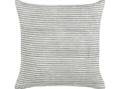 Sale Beliani Set di 2 cuscini KANPAS Lino 50 x 50 cm Grigio A strisce Bianco Grigio