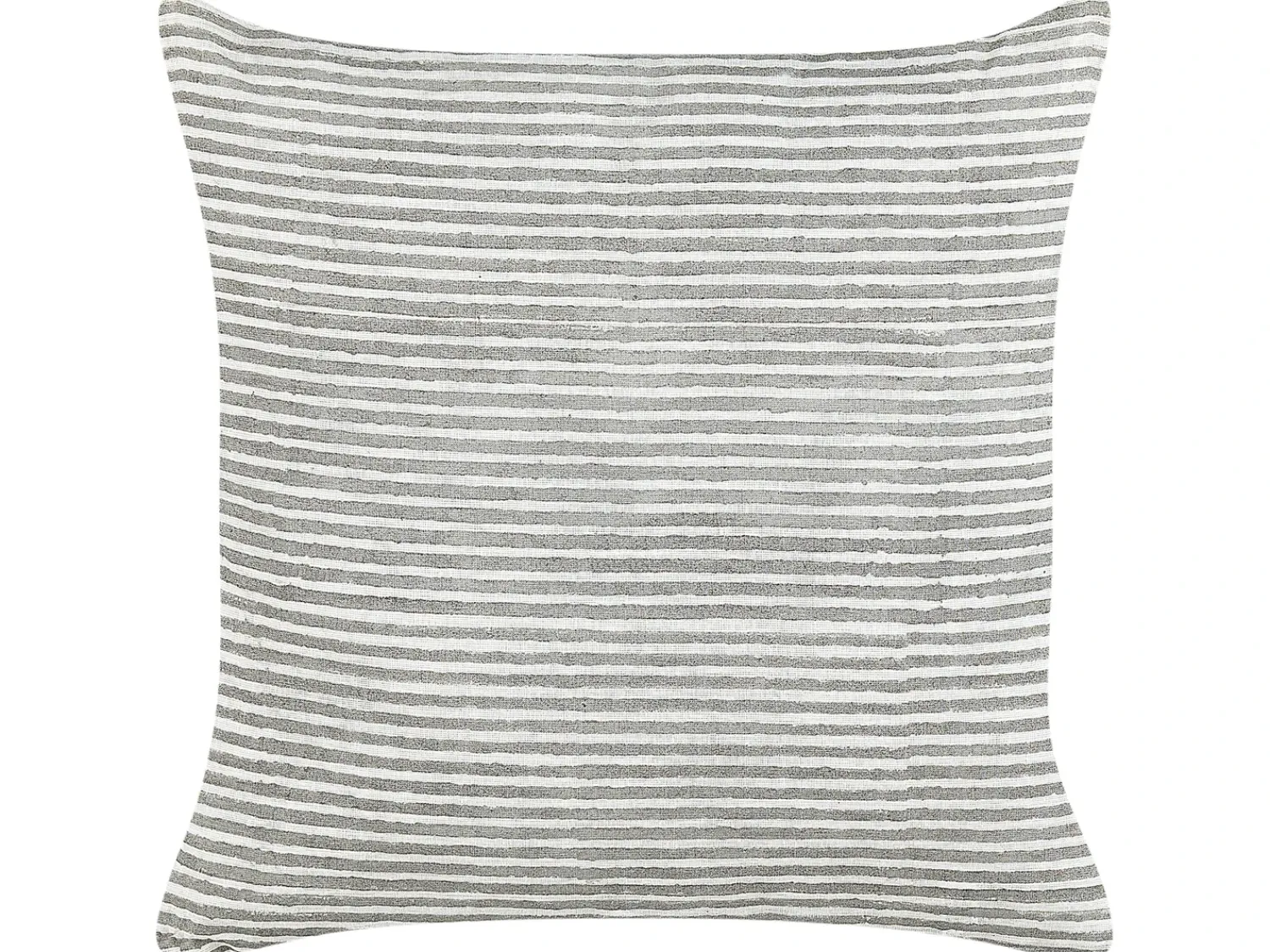 Sale Beliani Set di 2 cuscini KANPAS Lino 50 x 50 cm Grigio A strisce Bianco Grigio