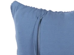 Sale Beliani Set di 2 cuscini KARATAS Cotone 45 x 45 cm Trama geometrica Blu