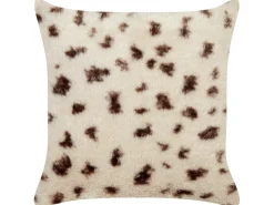 Sale Beliani Set di 2 cuscini KASRA Finta pelliccia 45 x 45 cm chiaro Trama astratta Beige