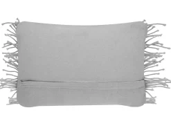 Outlet Beliani Set di 2 cuscini KIRIKKALE Cotone 30 x 45 cm Trama geometrica Grigio