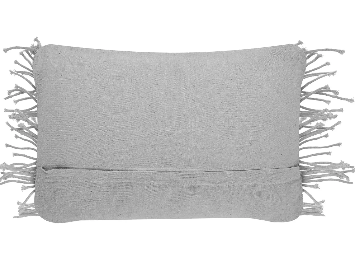 Outlet Beliani Set di 2 cuscini KIRIKKALE Cotone 30 x 45 cm Trama geometrica Grigio